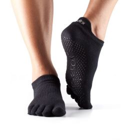 TOESOX FULL TOE GRIP LOW RISE - BLACK - MEDIUM